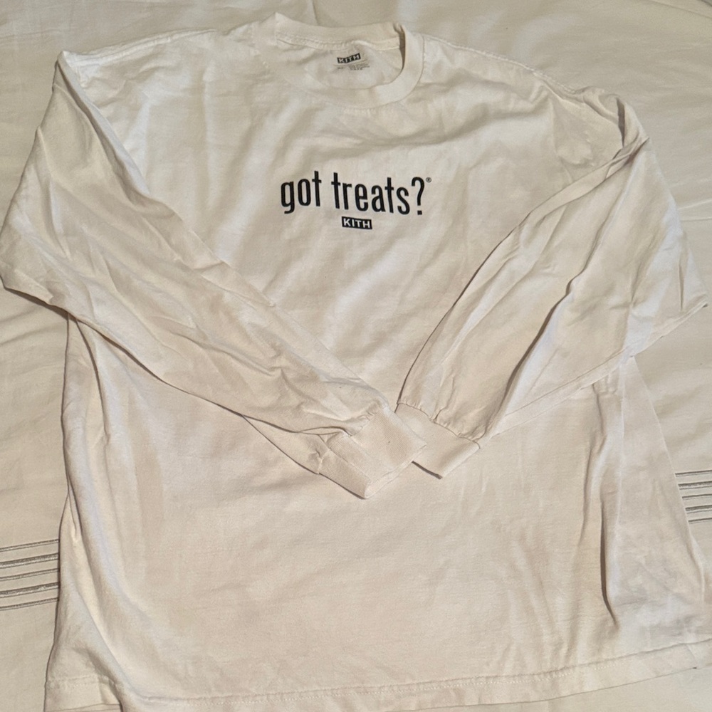Kith White 'Got Treats?' Long Sleeve Tee